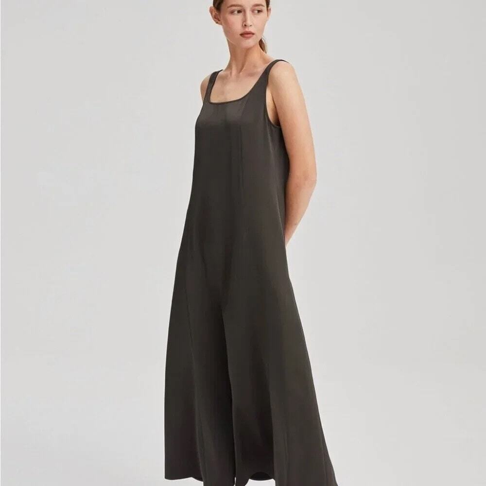 Nap Loungewear Sleeveless A-line Maxi Dress Dark Grey NEW Size Large Comfort